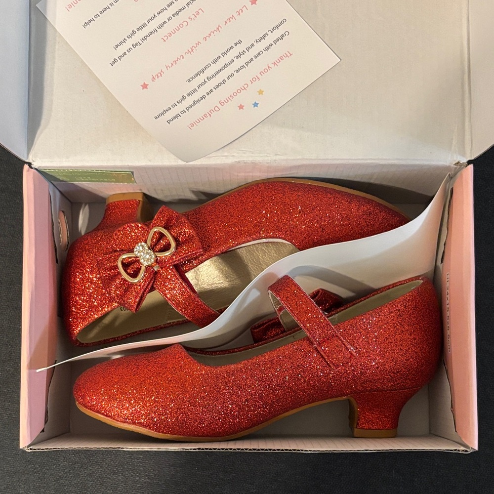 Sparkling Red Dress Shoes for Kids